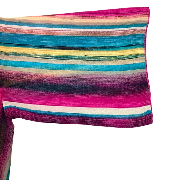 NOW & FOREVER Vibrant Hot Pink Striped Sheer Cardigan - Picture 7 of 12